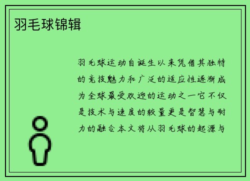 羽毛球锦辑